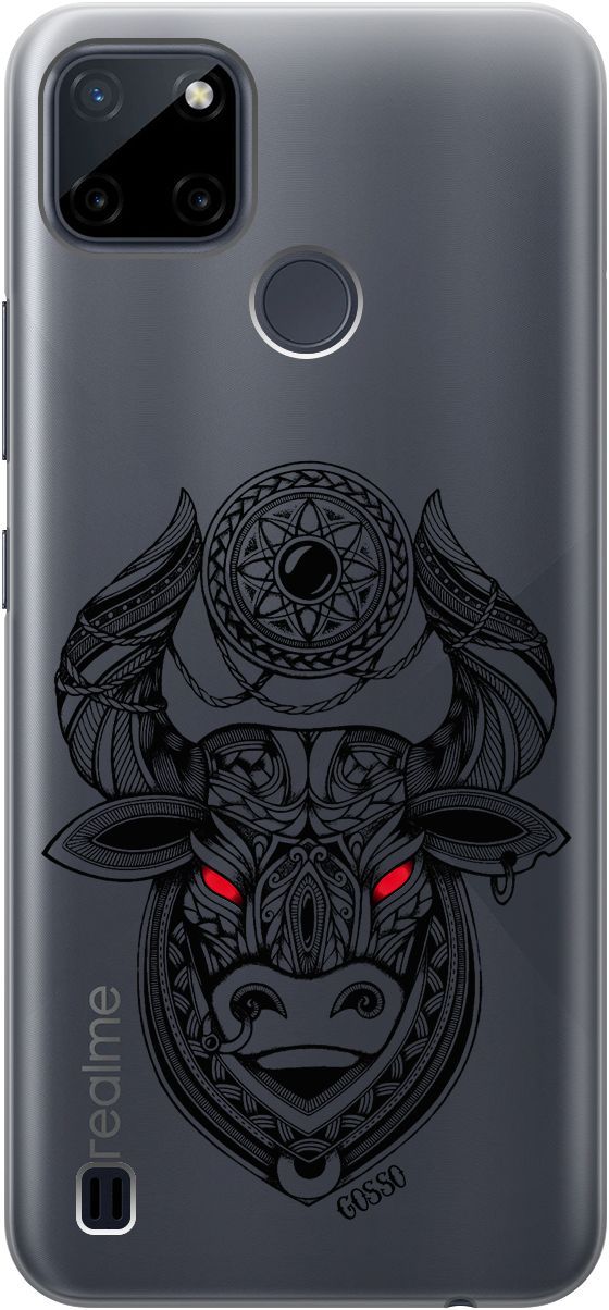

Силиконовый чехол на Realme C21Y "Grand Bull" прозрачный, Прозрачный;красный, 4887