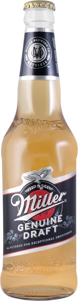

Пивной напиток Miller Genuine Draft светлый пастеризованный 440 мл, Светлое