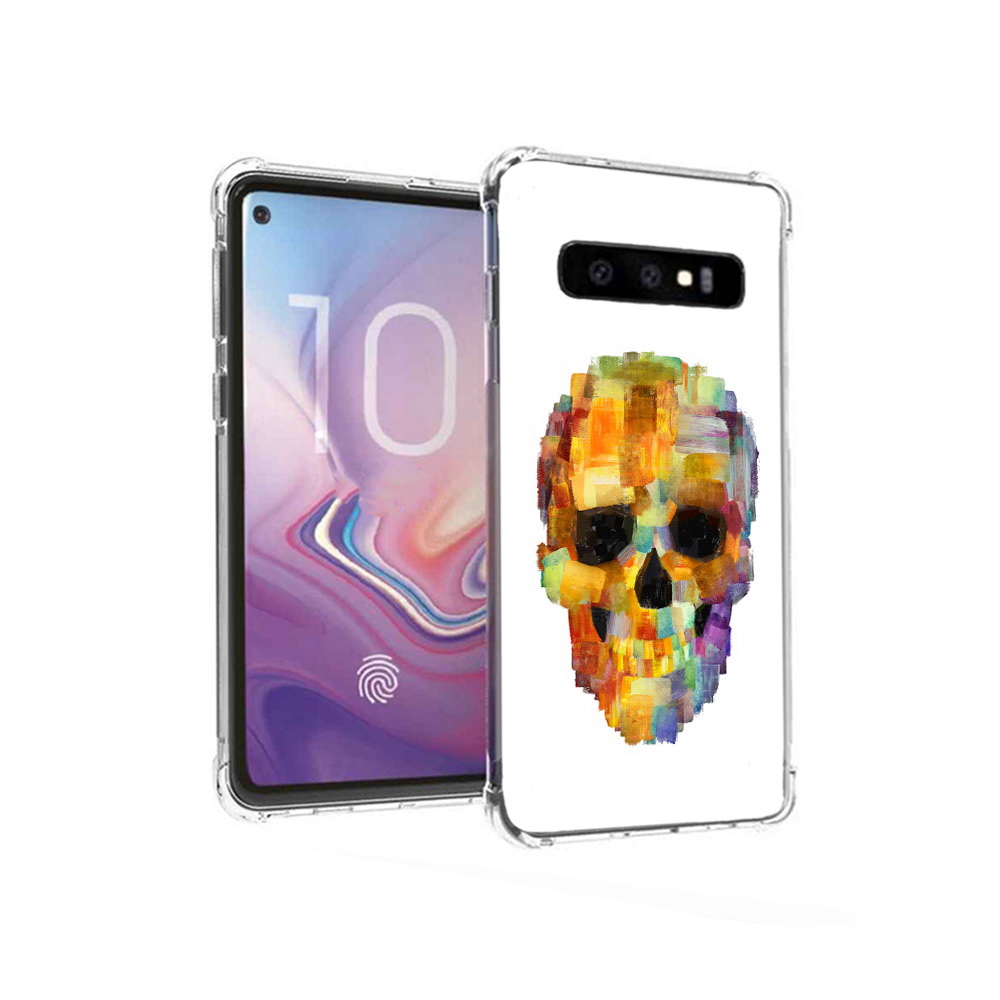 

Чехол MyPads Tocco для Samsung Galaxy S10 нарисованный череп (PT125897.498.516), Прозрачный, Tocco