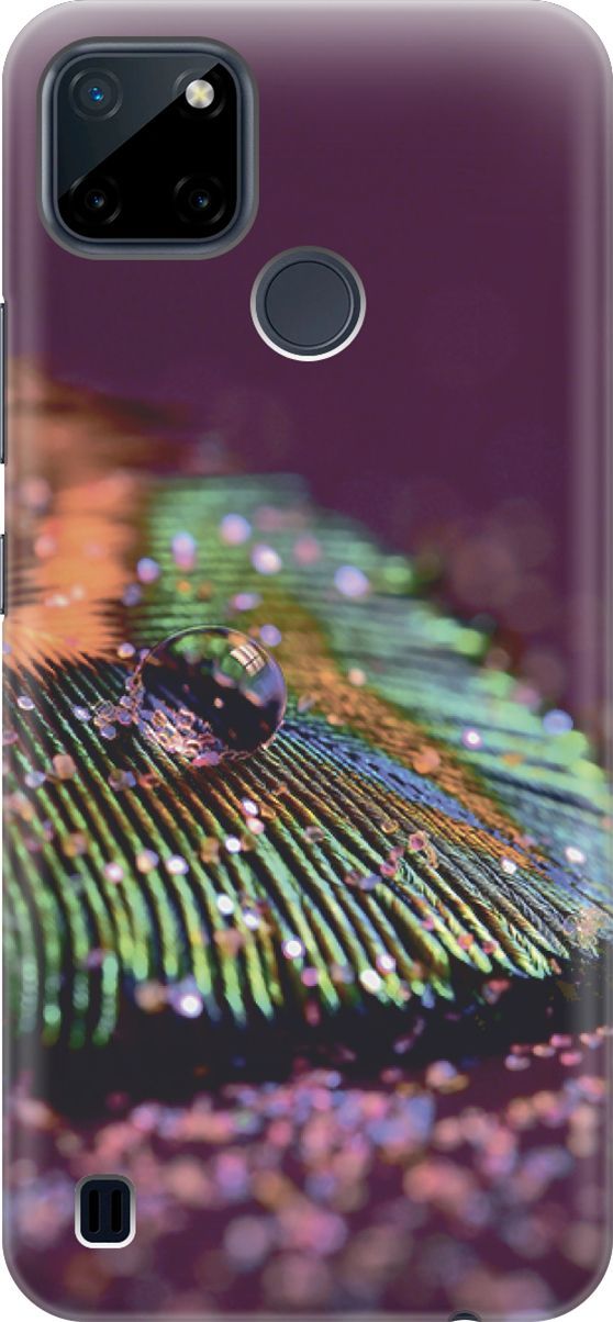 

Силиконовый чехол на Realme C21Y "Капля на пере", Зеленый;фиолетовый, 4879