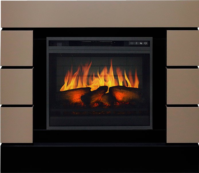 фото Каминокомплект lindos - beige grey с очагом vision 23 ef led 3d fx royal flame