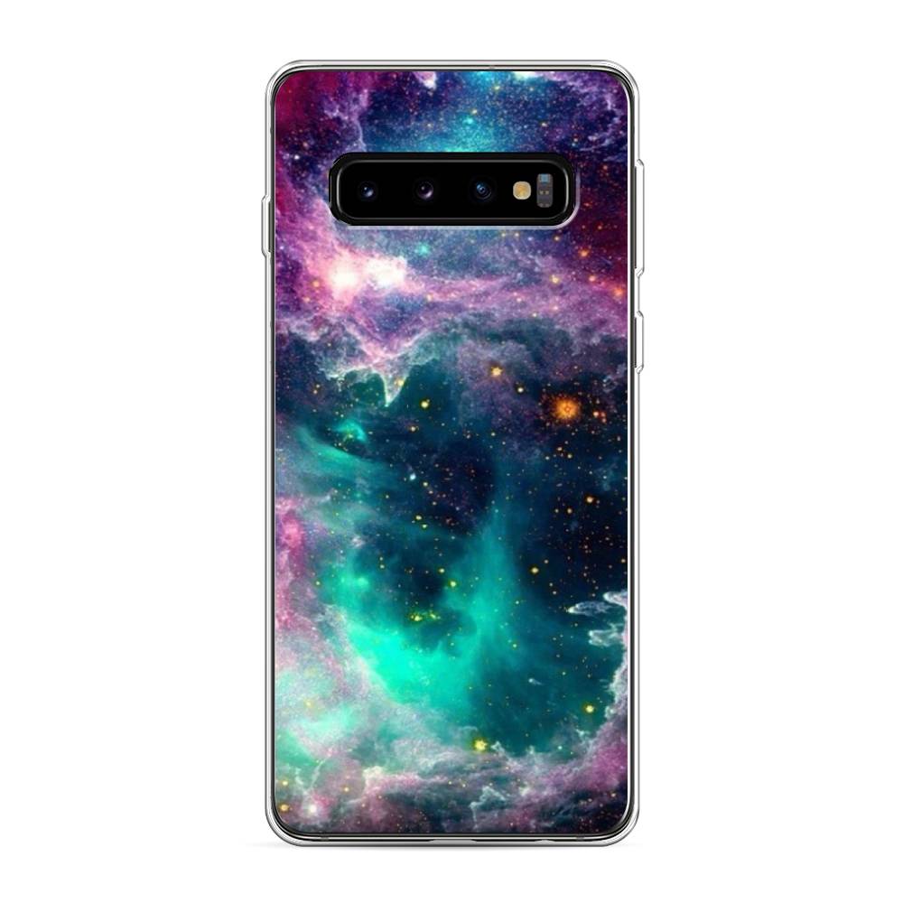 

Чехол на Samsung Galaxy S10 "Звездные облака", Розовый;бежевый, 27050-2