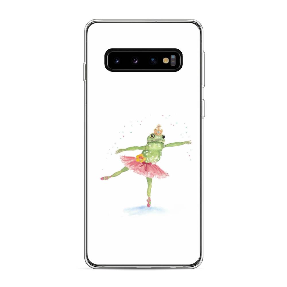 

Чехол на Samsung Galaxy S10 "Лягушка-балерина", Зеленый, 27050-4