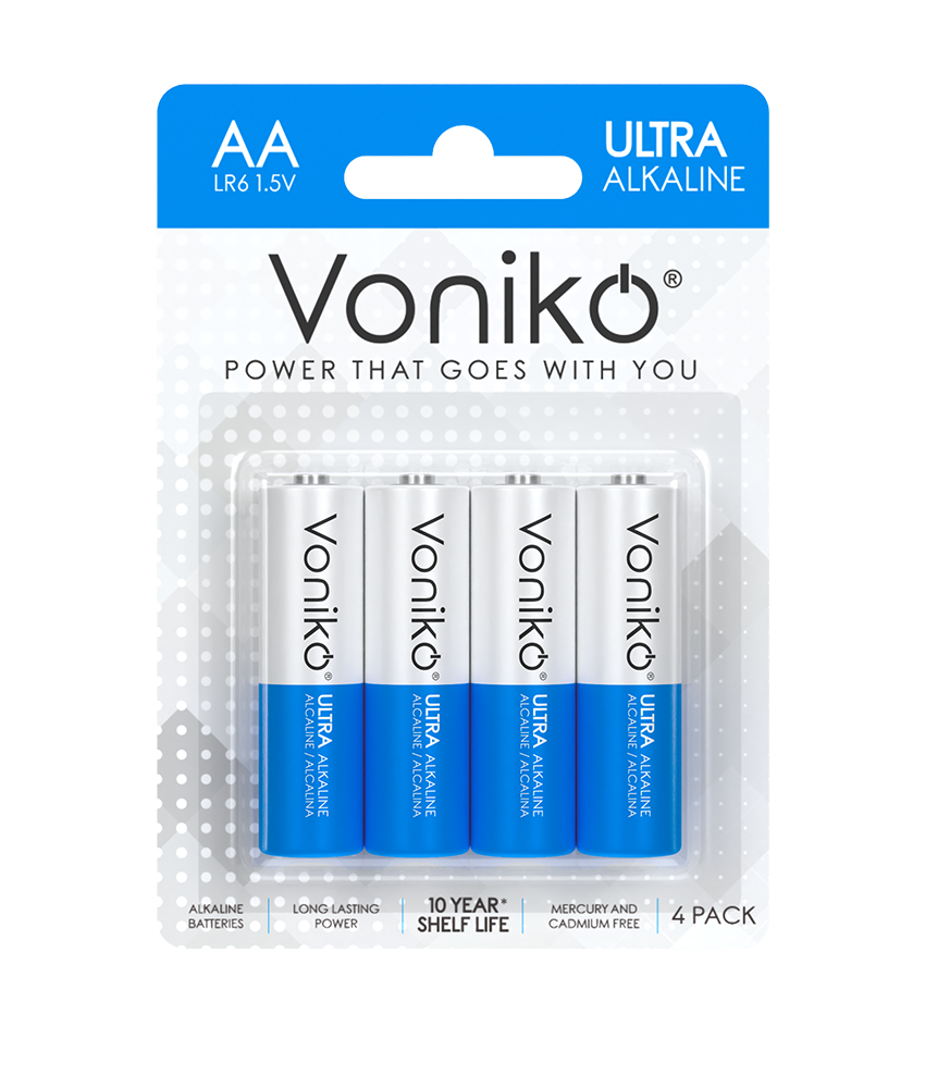 

Батарейки Voniko Ultra алкалиновые, AA, 4 шт