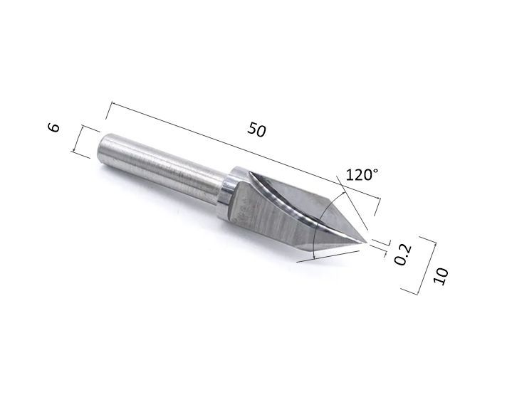 

Фреза сгибочная монолитная по композиту DJTOL NZV610120 для станка ЧПУ, NZV610120