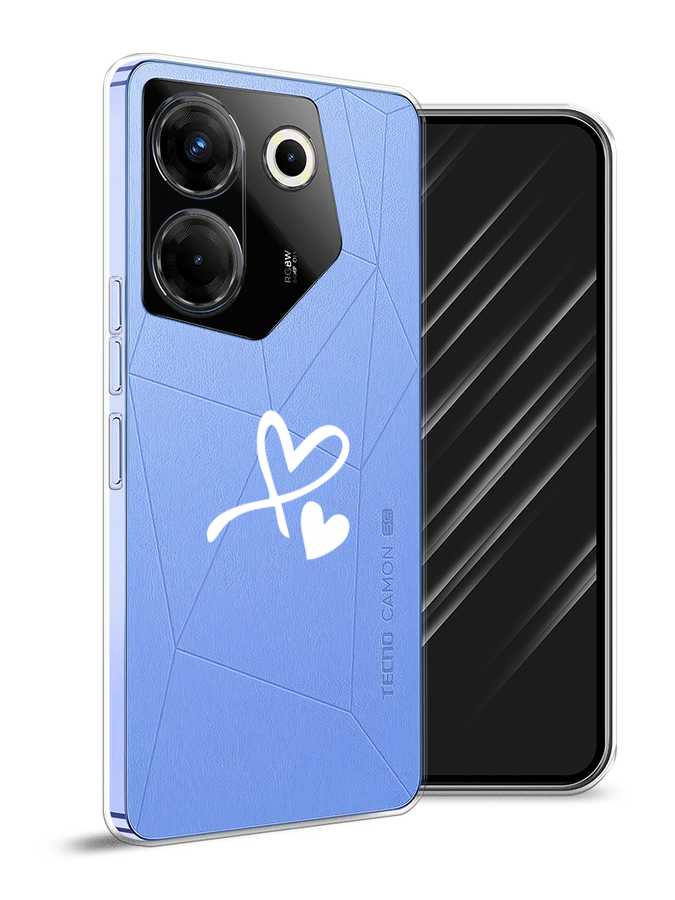 

Чехол Awog на Tecno Camon 20 Pro 5G "Сердечко минимализм", Белый, 304050-6