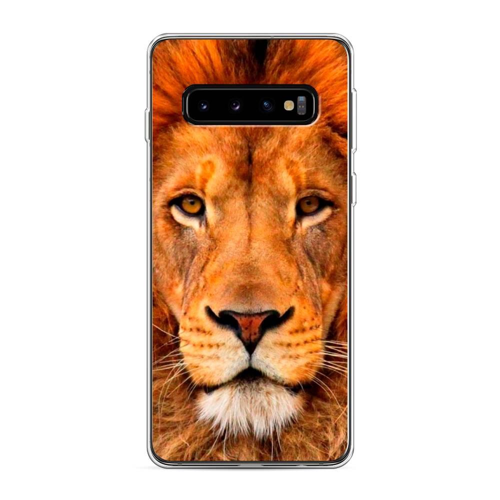 

Чехол на Samsung Galaxy S10 "Благородный лев", Оранжевый, 27050-1