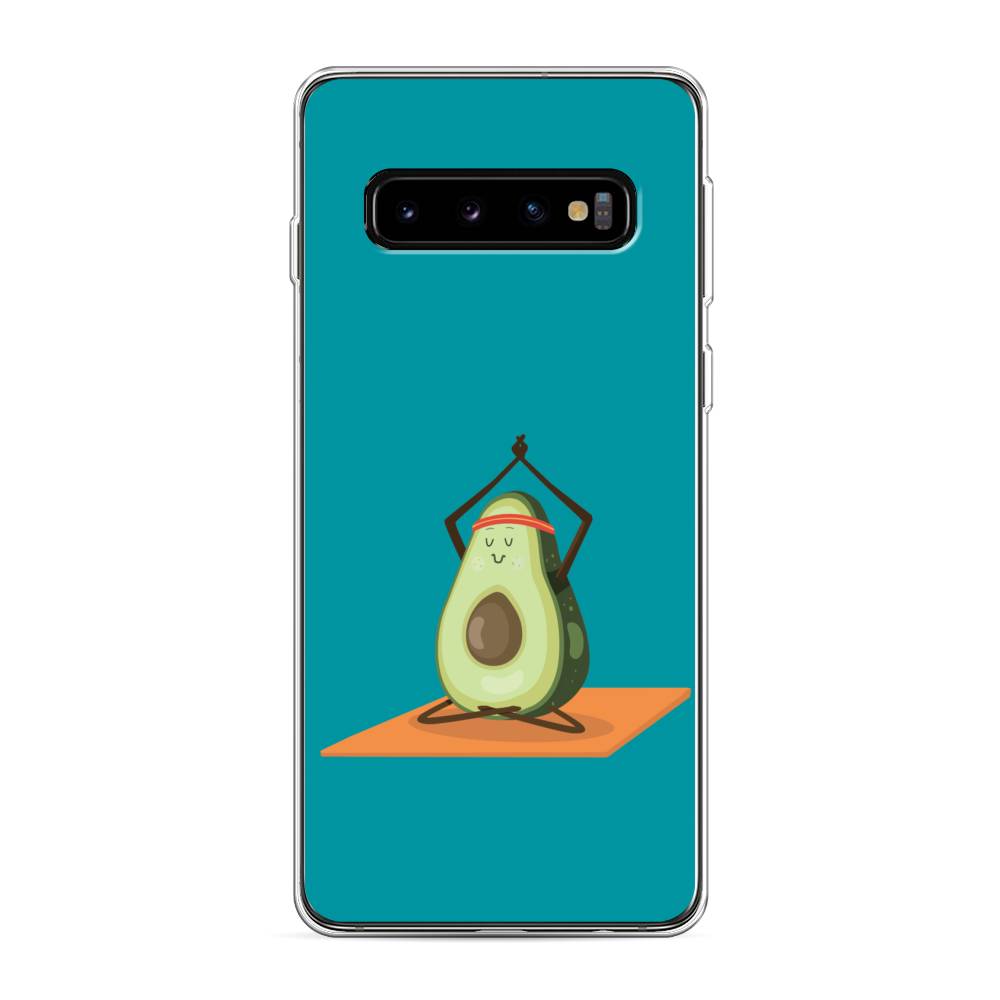 

Чехол на Samsung Galaxy S10 "Расслабься с авокадо", Голубой, 27050-6