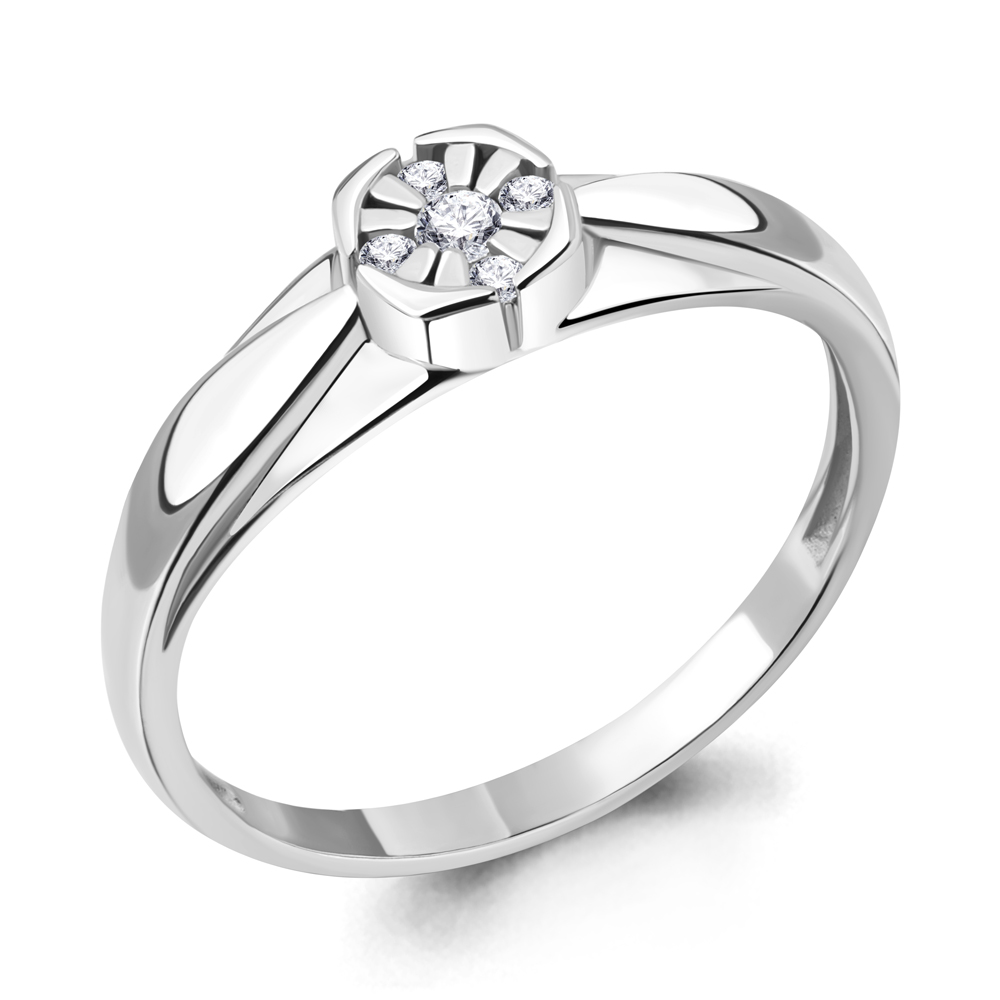 

Кольцо из серебра с фианитом Aquamarine Aquamarine 68989А_925_р р, 68989А_925_р