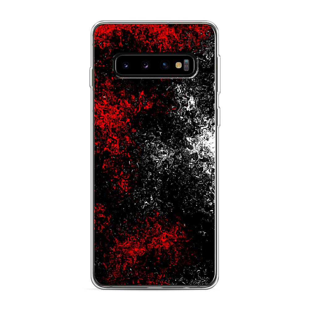 

Чехол на Samsung Galaxy S10 "Монотипия", Красный;черный;белый, 27050-3