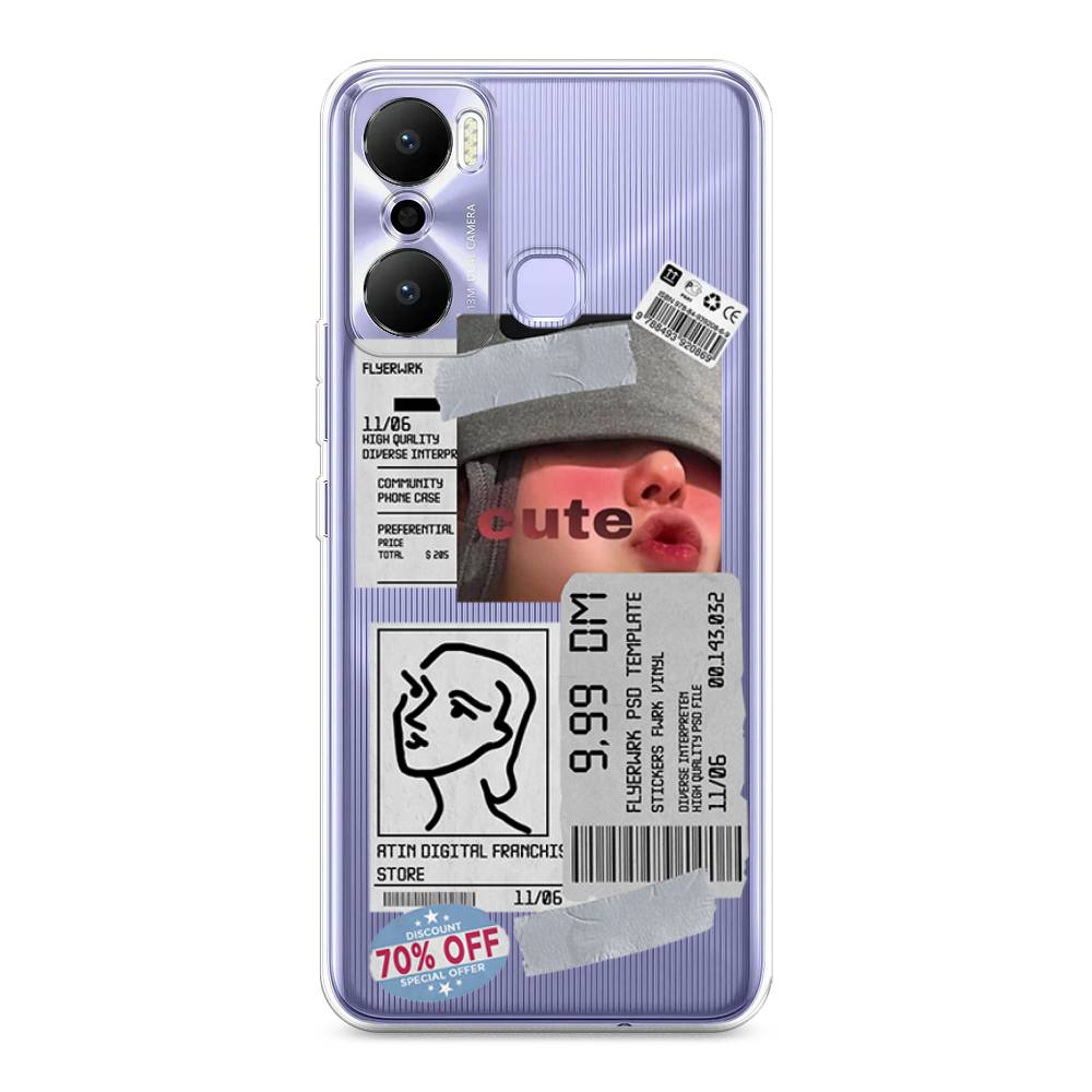 фото Чехол на infinix hot 20 play "cute girl collage" case place