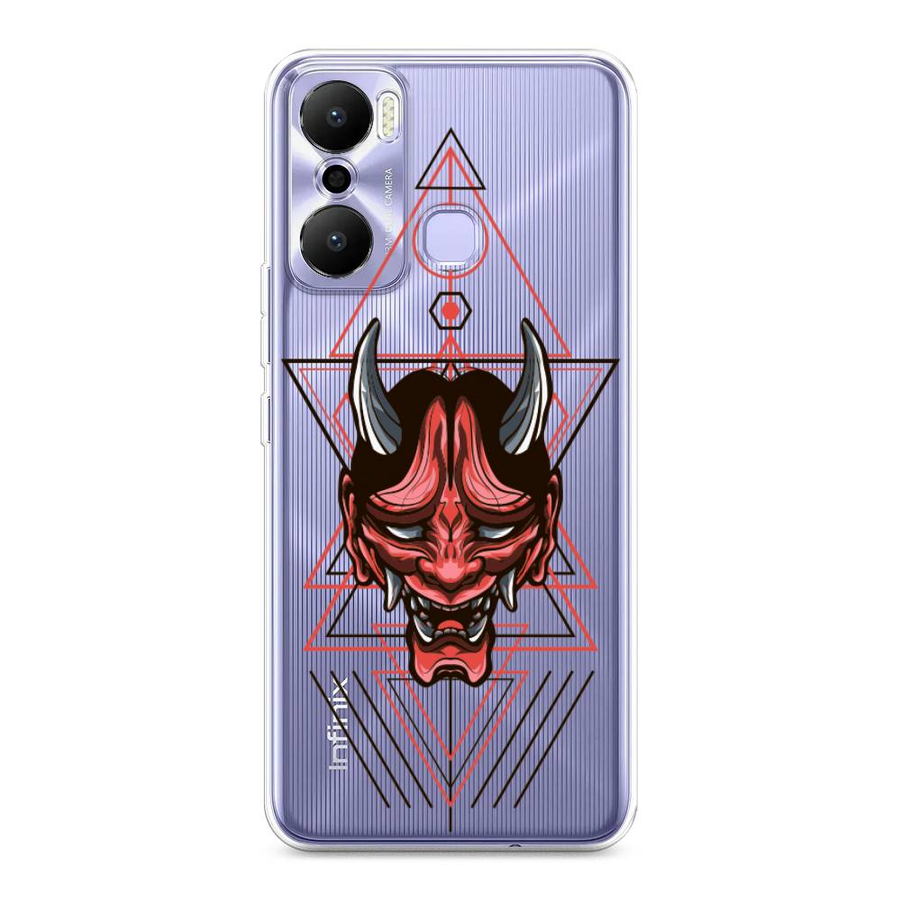 

Чехол на Infinix Hot 20 Play "Hanya Oni mask", Серый;красный;черный, 3103550-4