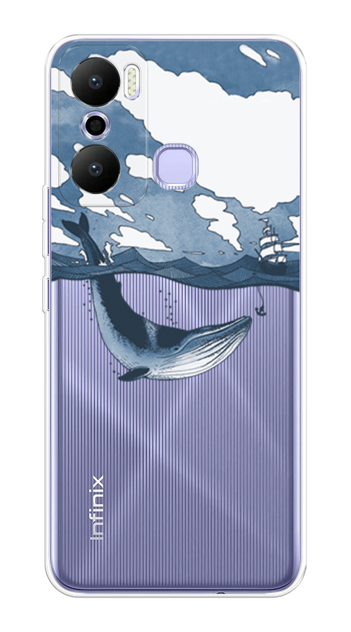

Чехол на Infinix Hot 20 Play "Большой кит", Синий, 3103550-1