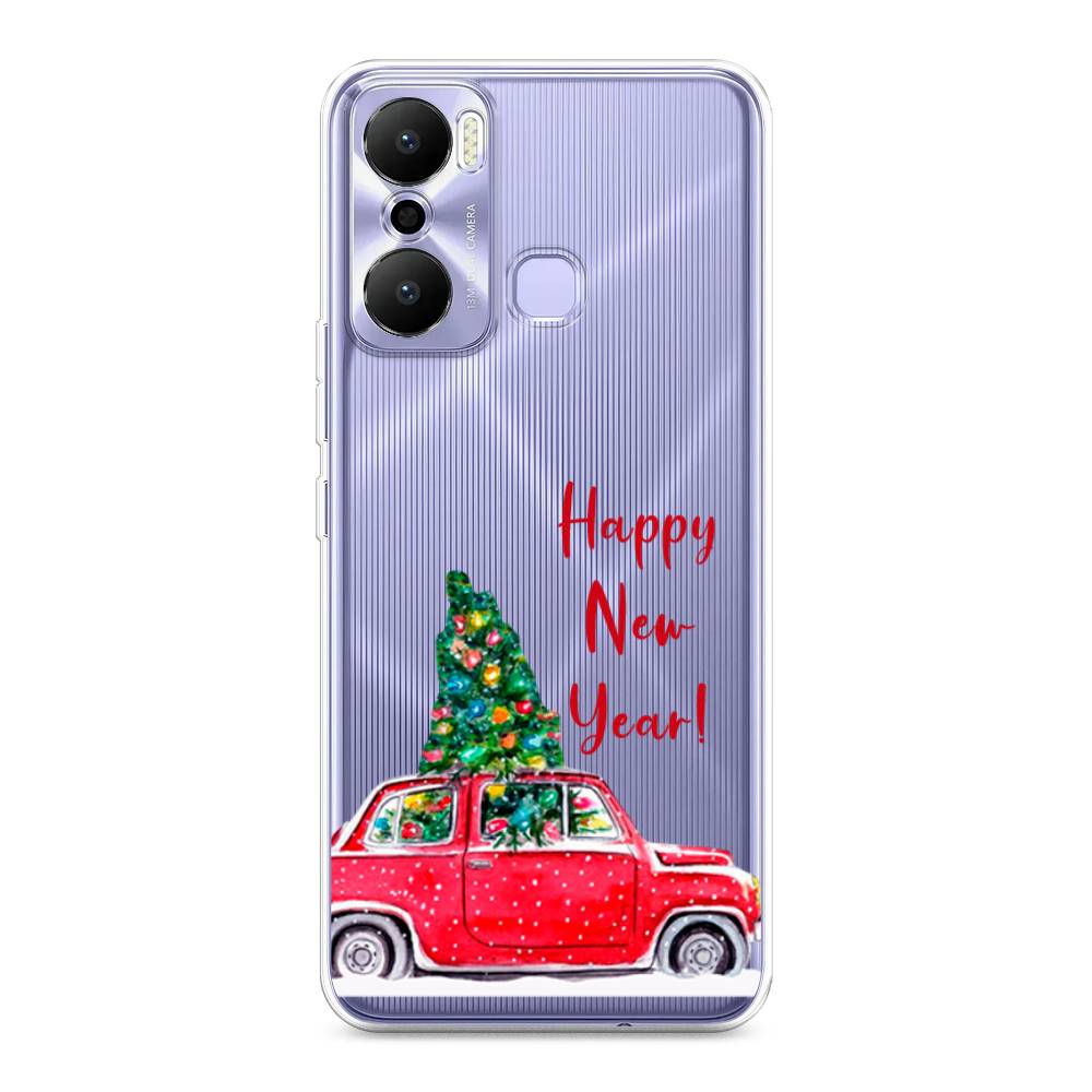 

Чехол на Infinix Hot 20 Play "Happy New Year", Красный;зеленый, 3103550-5