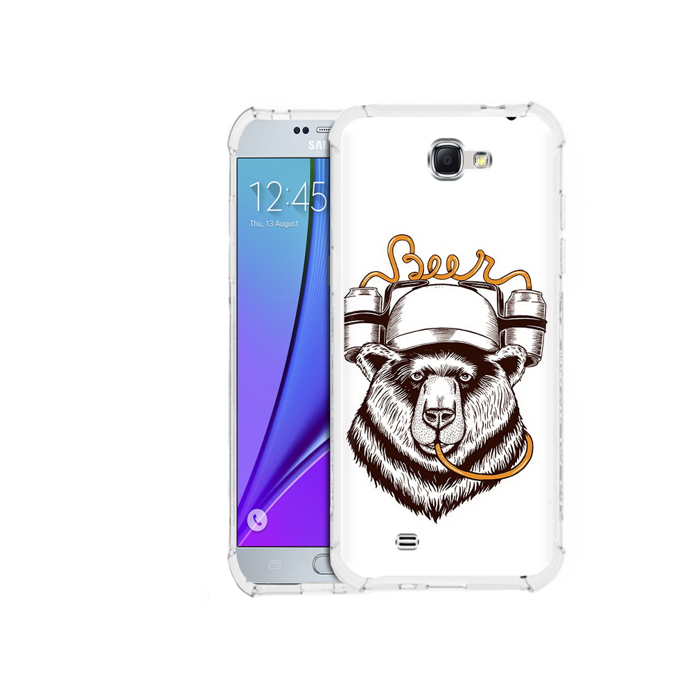 

Чехол MyPads Tocco для Samsung Galaxy Note 2 пивной медведь (PT29983.561.538), Прозрачный, Tocco