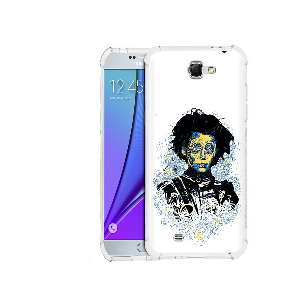 

Чехол MyPads Tocco для Samsung Galaxy Note 2 парень черно-белый абстракция, Прозрачный, Tocco