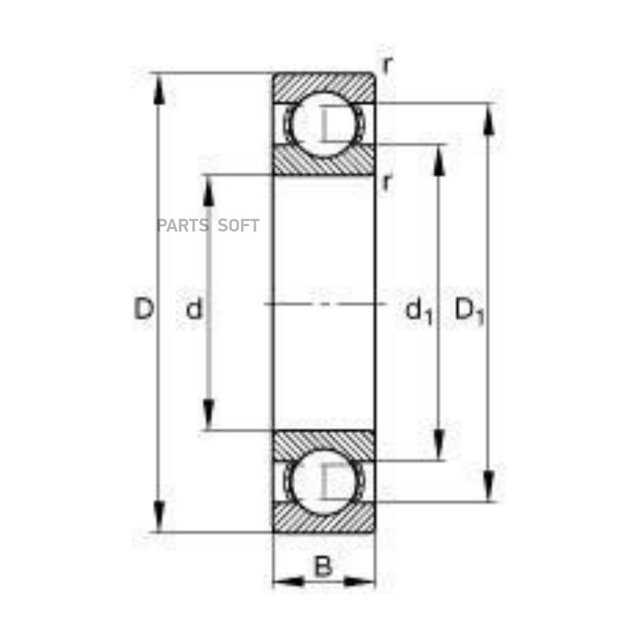 

Подшипник 40/62/12, Шариковый Nsk 6908-DDU