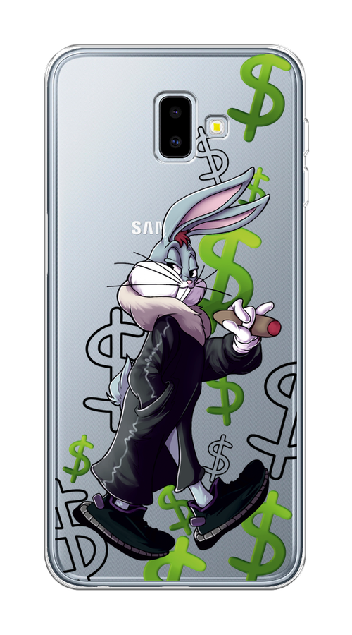 

Чехол на Samsung Galaxy J6 Plus 2018 "Rich Bugs Bunny", Зеленый;черный;голубой, 26950-6