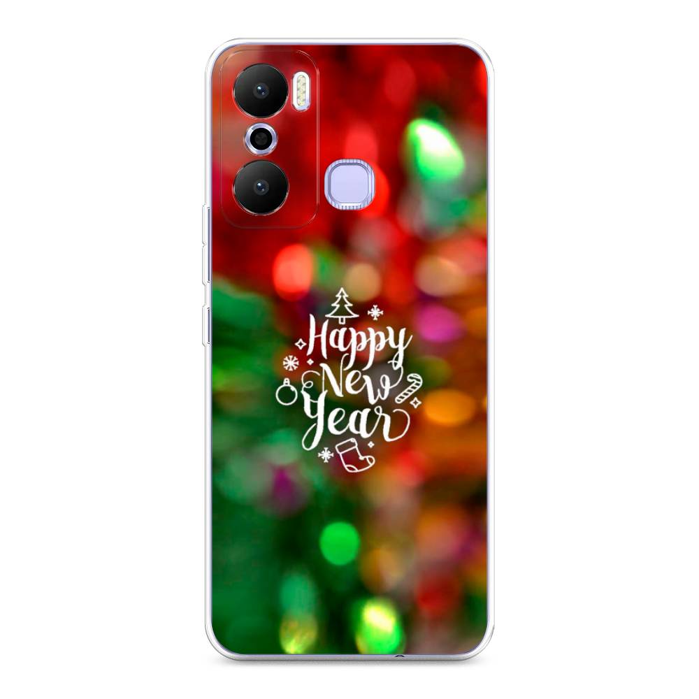 

Чехол на Infinix Hot 20 Play "Новый Год на елке", Зеленый;красный;желтый, 3103550-5