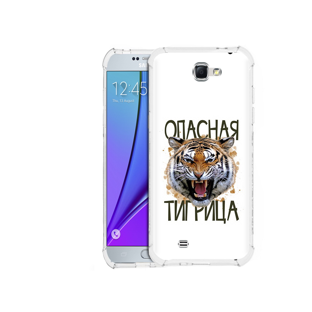 

Чехол MyPads Tocco для Samsung Galaxy Note 2 опасная тигрица (PT29983.561.527), Прозрачный, Tocco