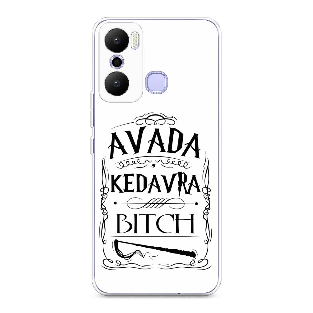 

Чехол на Infinix Hot 20 Play "Avada kedavra bitch", Белый;серый;черный, 3103550-6