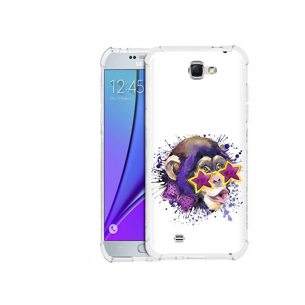 

Чехол MyPads Tocco для Samsung Galaxy Note 2 обезьяна в очках (PT29983.561.524), Прозрачный, Tocco