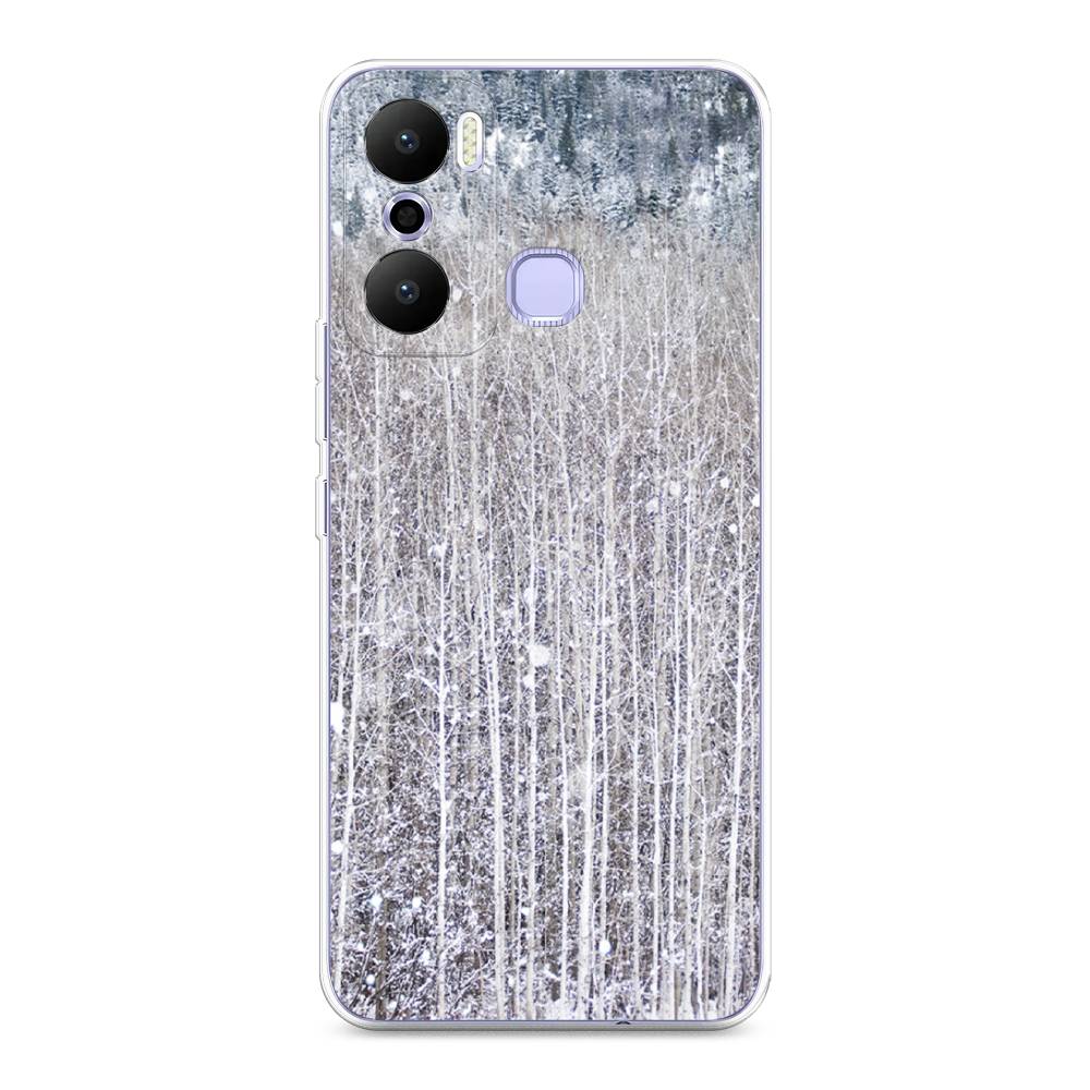 

Чехол на Infinix Hot 20 Play "Снежный лес", Бежевый;серый;белый, 3103550-5