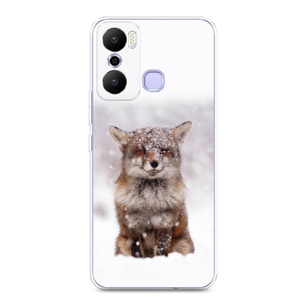 

Чехол на Infinix Hot 20 Play "Зимняя лиса", Белый;серый;коричневый, 3103550-1