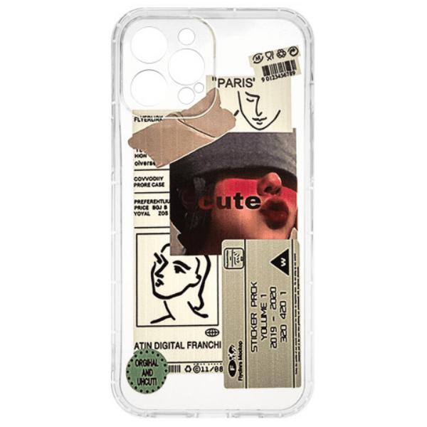 фото Чехол для iphone 12 pro max tpu tide case, прозрачный с рисунком cute nobrand