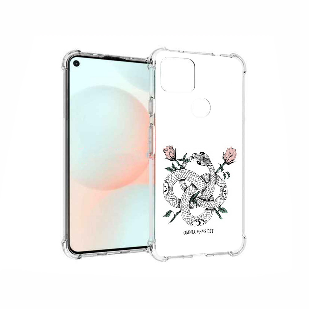 

Чехол MyPads Tocco для Google Pixel 5A нарисованная змея абстракция, Прозрачный, Tocco