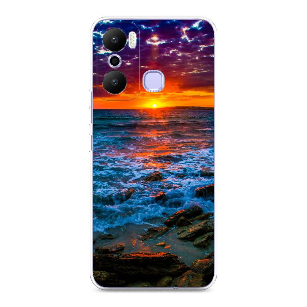 

Чехол на Infinix Hot 20 Play "Закат 1", Оранжевый;синий, 3103550-2