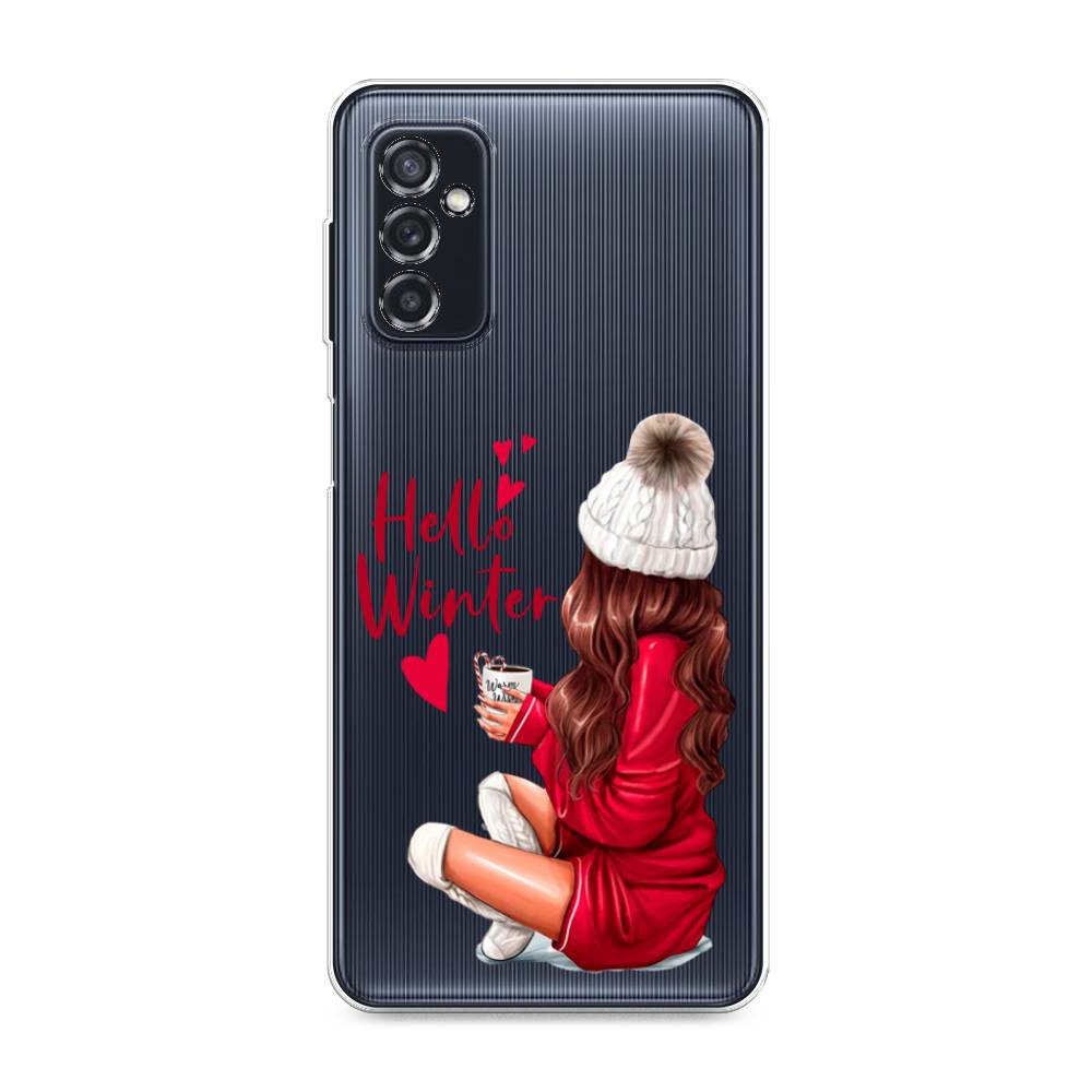 

Чехол на Samsung Galaxy M52 "Hello winter", Красный;белый;коричневый, 2104350-5