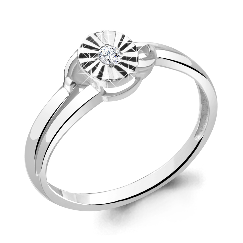 

Кольцо из серебра с фианитом Aquamarine Aquamarine 68973_925_р р. 19, 68973_925_р
