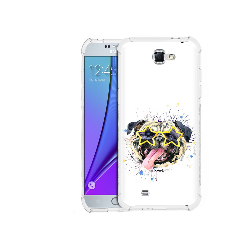 

Чехол MyPads Tocco для Samsung Galaxy Note 2 мопс боксер (PT29983.561.482), Прозрачный, Tocco