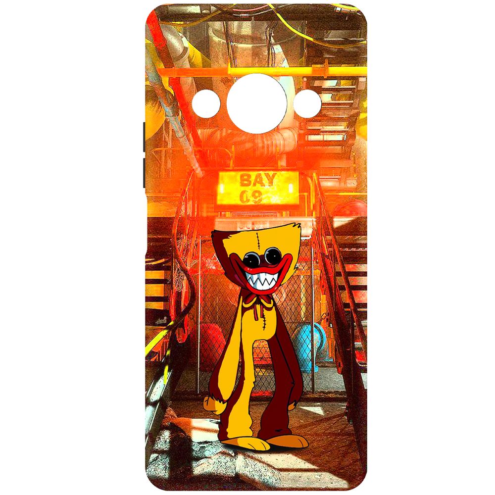 

Чехол-накладка Krutoff Soft Case Хаги Ваги Желтый для Xiaomi Redmi A3 черный
