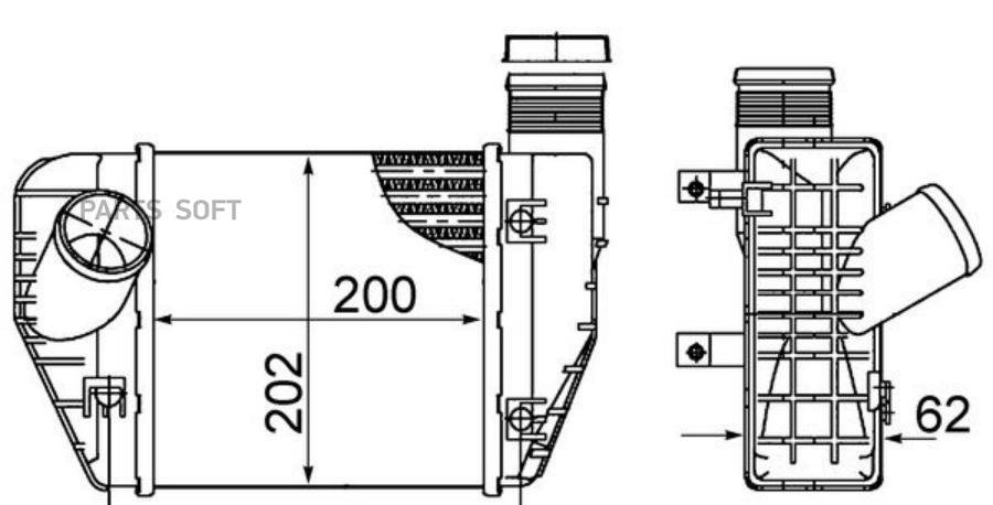 

Интеркулер Audi A6 C6/A6 C6 Avant 04>11 MAHLE CI423000S