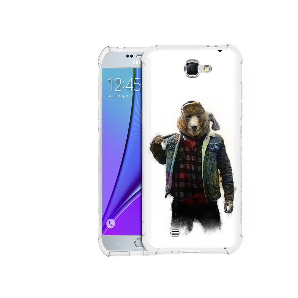 

Чехол MyPads Tocco для Samsung Galaxy Note 2 медведь с топором (PT29983.561.469), Прозрачный, Tocco