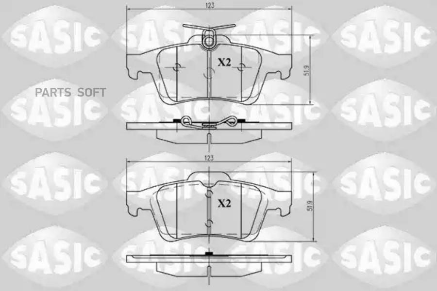 Тормозные колодки SASIC дисковые 6210016