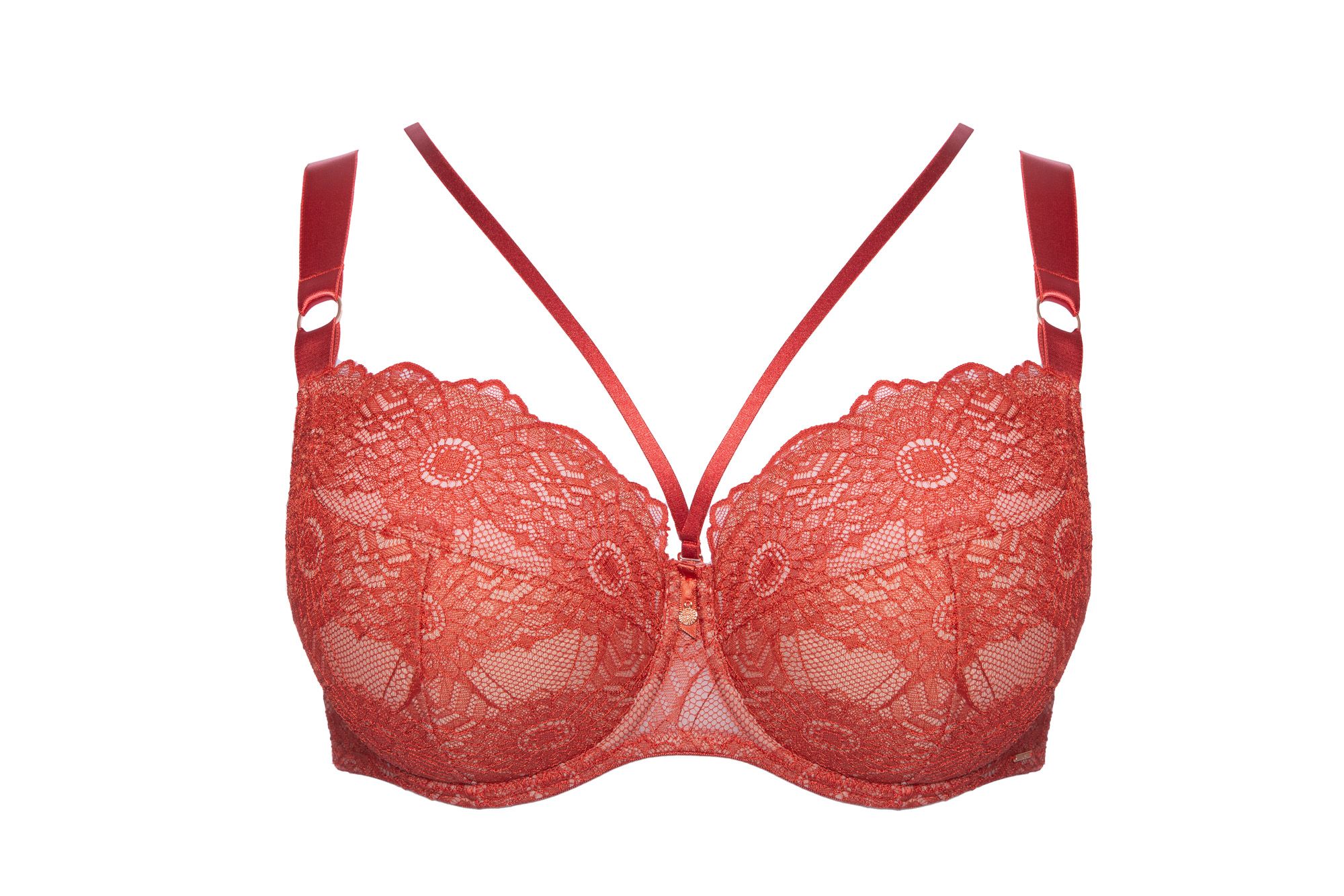 

Бюстгальтер женский Alles Bohemian Vibe PU красный 90D, Bohemian Vibe PU