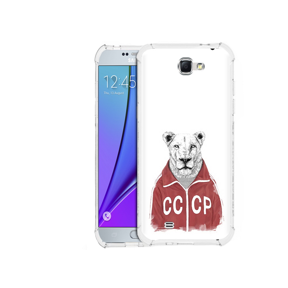 

Чехол MyPads Tocco для Samsung Galaxy Note 2 львица ссср (PT29983.561.450), Прозрачный, Tocco