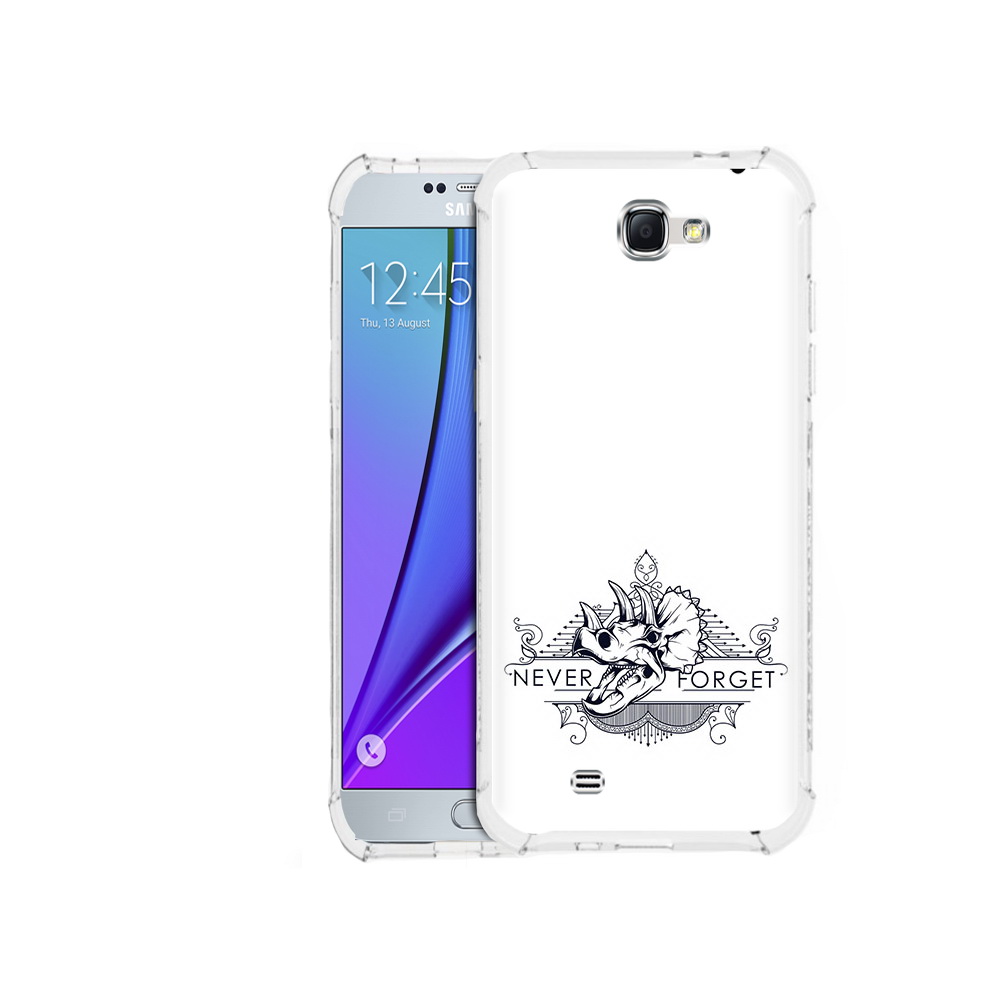 

Чехол MyPads Tocco для Samsung Galaxy Note 2 логотип носорога никогда не забуду, Прозрачный, Tocco