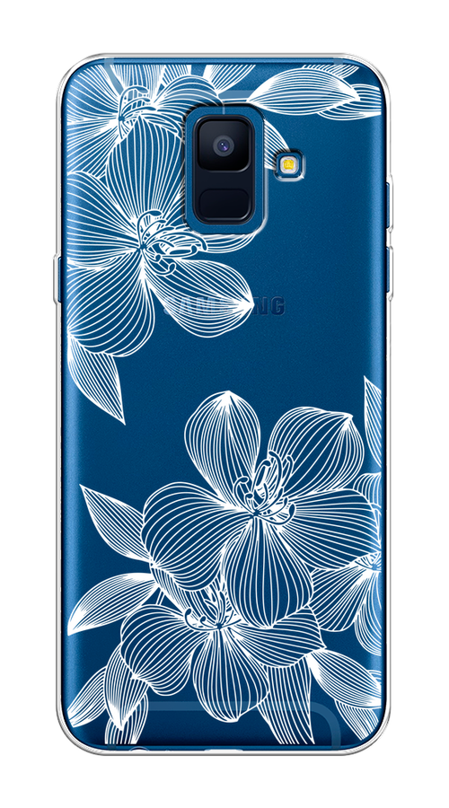 

Чехол на Samsung Galaxy A6 "Крокус", Белый;прозрачный, 25950-1