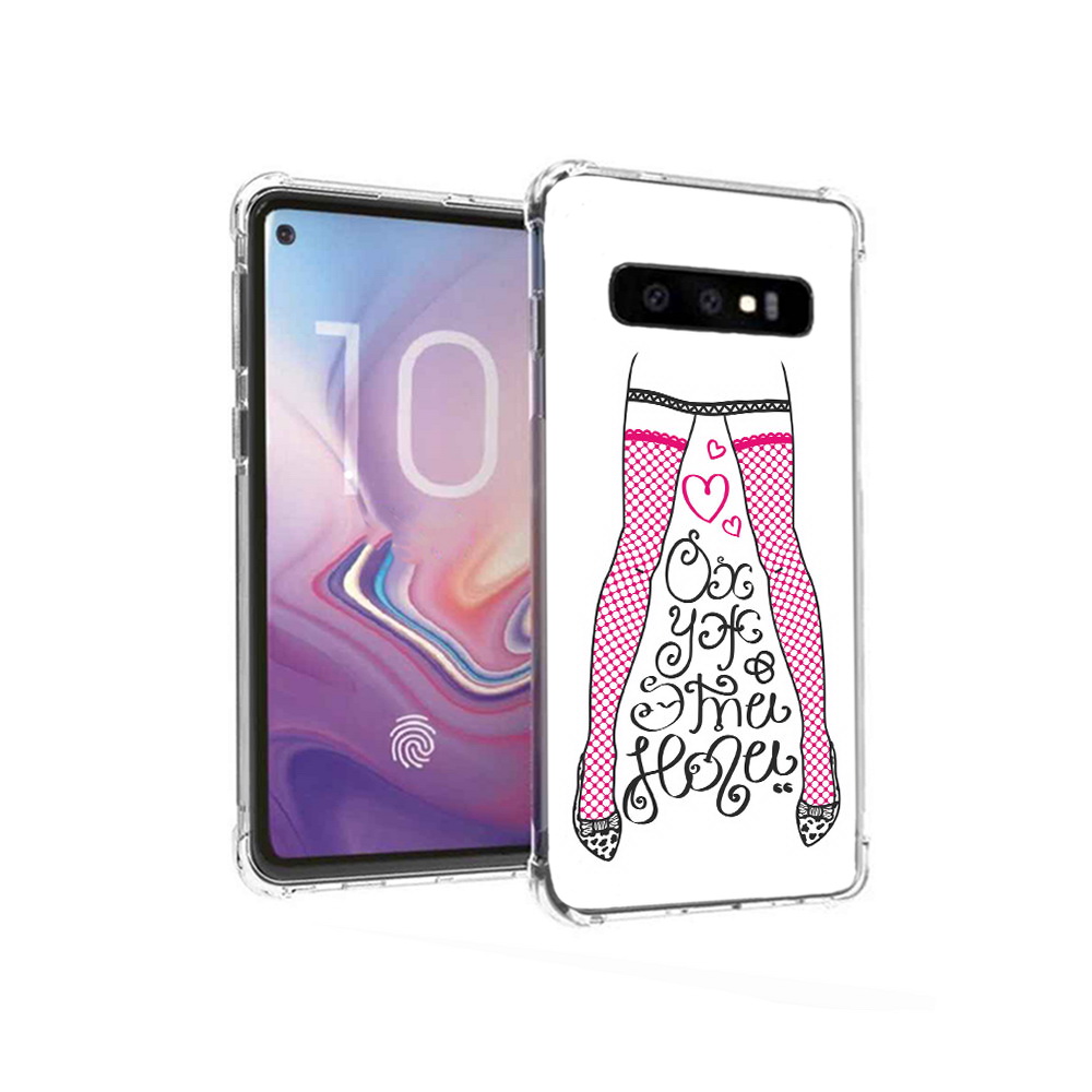 Чехол MyPads Tocco для Samsung Galaxy S10 нарисованные ноги в чулках (PT125897.498.507)