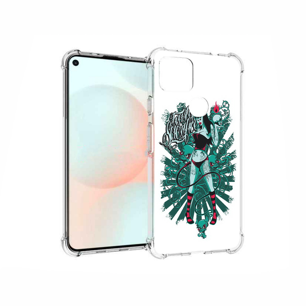 

Чехол MyPads Tocco для Google Pixel 5A нарисованная девушка в татуировках, Прозрачный, Tocco
