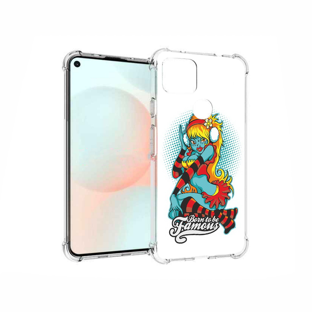 

Чехол MyPads Tocco для Google Pixel 5A нарисованная девушка в наушниках, Прозрачный, Tocco