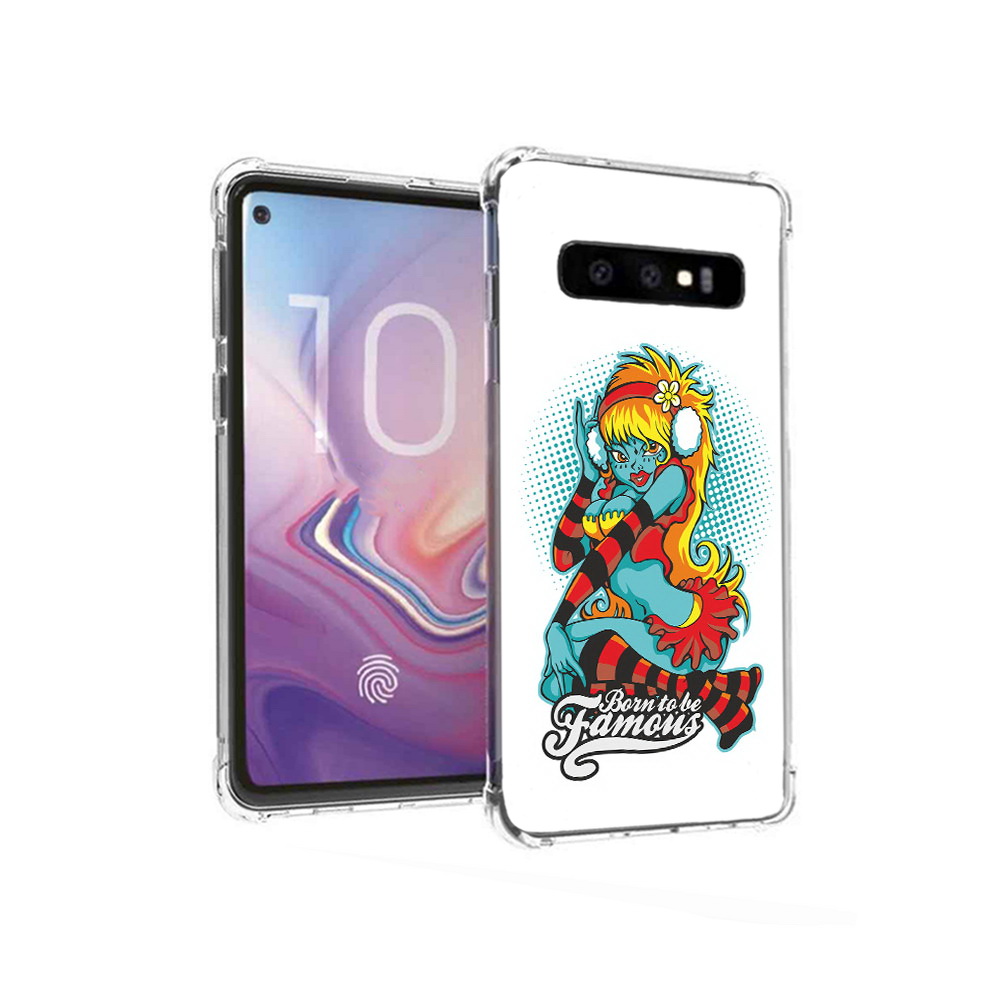 

Чехол MyPads Tocco для Samsung Galaxy S10 нарисованная девушка в наушниках, Прозрачный, Tocco