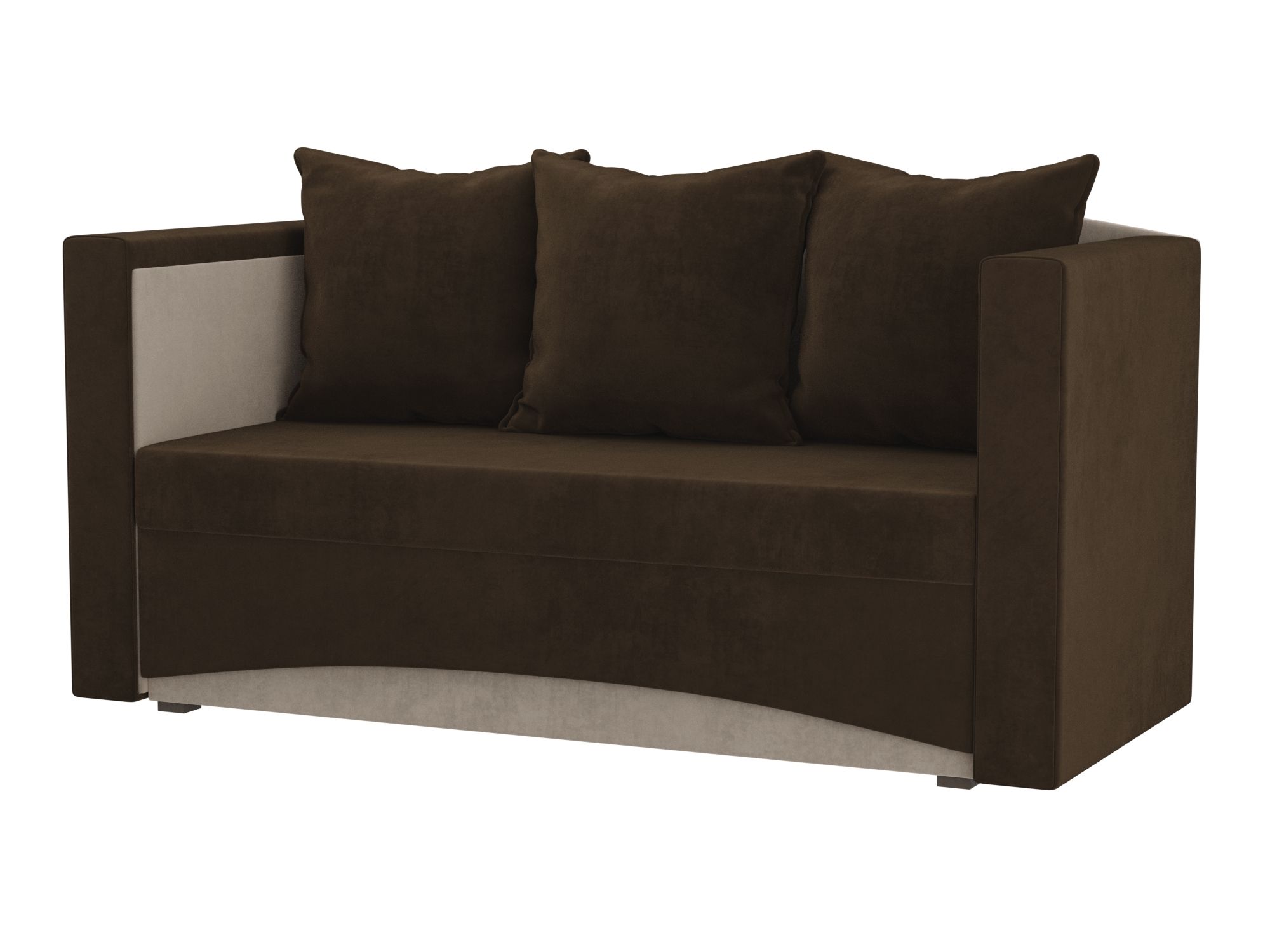 

Кушетка Чарли правая велюр коричневый/бежевый, Кушетка Чарли правая