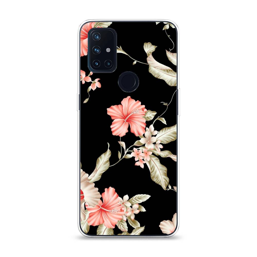 

Чехол Awog на OnePlus Nord N10 / ВанПлас Nord N10 "Цветы на черном", Черный;розовый, 152350-8