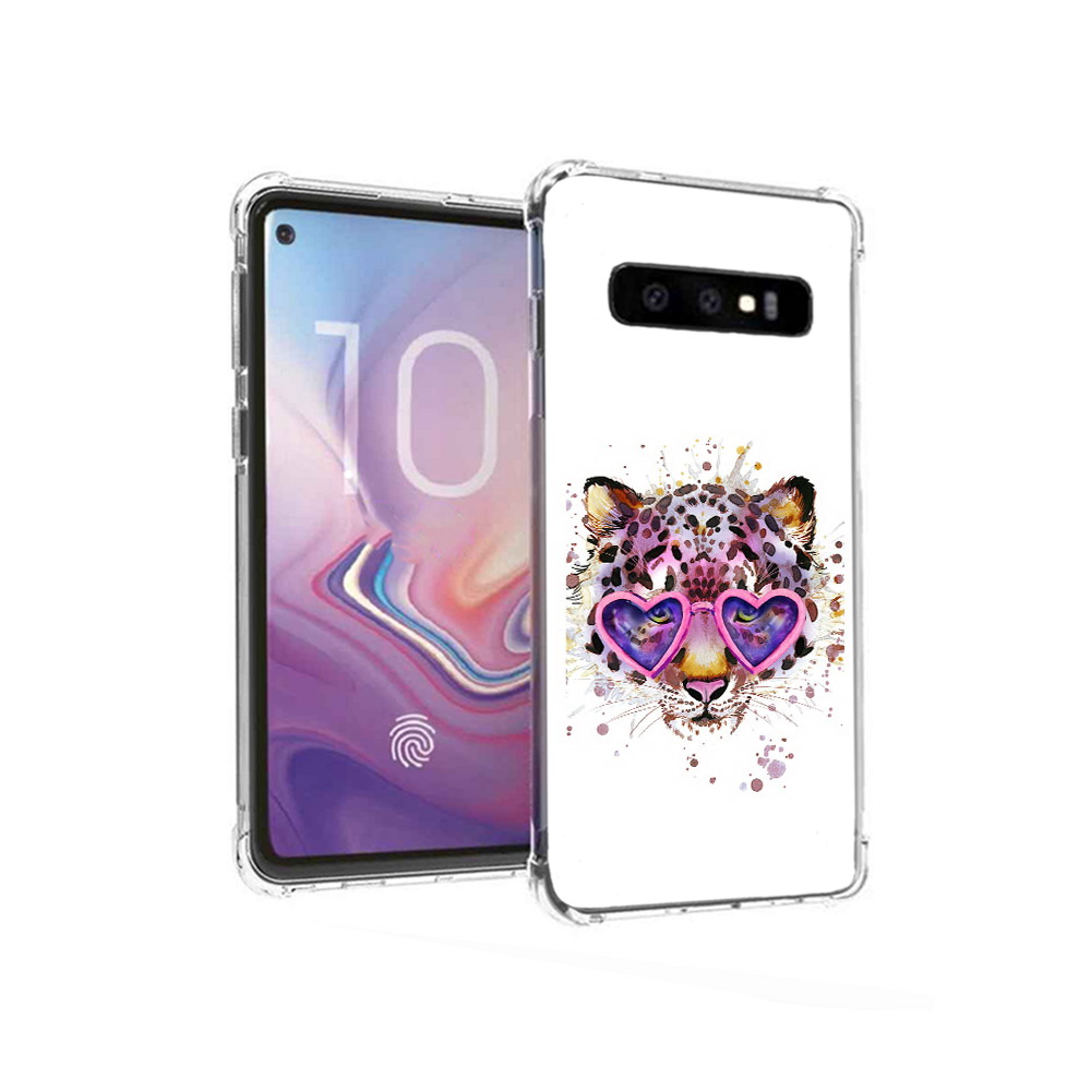 

Чехол MyPads Tocco для Samsung Galaxy S10 модный леопард (PT125897.498.480), Прозрачный, Tocco