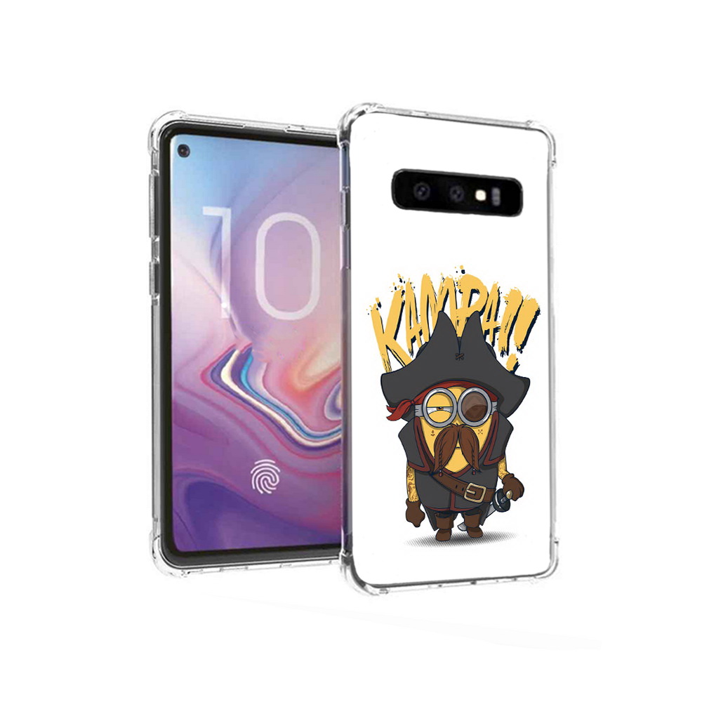 

Чехол MyPads Tocco для Samsung Galaxy S10 миньон пират (PT125897.498.476), Прозрачный, Tocco
